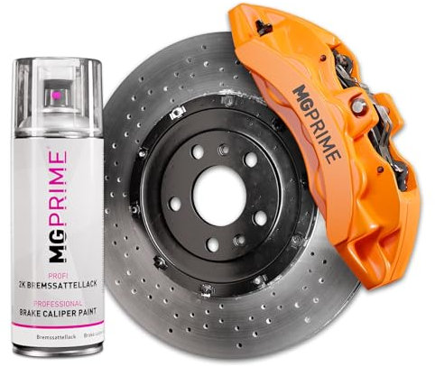 MG PRIME Pintura para pinzas de freno de 2 componentes Fire Orange Aerosol pintura monocapa de 2 componentes (similar al RAL 2009 Naranja tráfico)