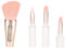 Pinceau de Maquillage 4 en 1, Pinceau de Fard à Paupières Portable et élégant, Pinceau de Mélange de Fond de Teint, Pinceau Cosmétique avec Manche Transparent, Pinceau de Maquillage Doux Adapté aux Fe