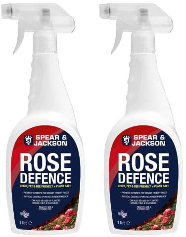 Spear and Jackson Rose Defence 2x1L - Child Pet Bee Friendly Ready To Use Pesticide Free - Provides Nutrients For Vibrant, Healthy Roses