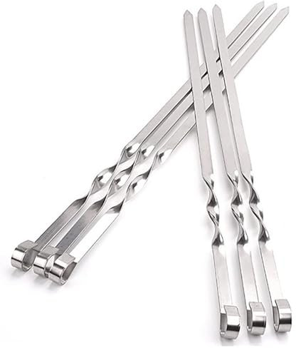 36 x Grillspieße aus Edelstahl | 45cm Schaschlikspieße | Schampura Rostfrei | Lange Spieße für Fleisch, Gemüse, Stockbrot | Fleischspieße für Lagerfeuer | BBQ Grillen | Kebab Grillzubehör für Mangal