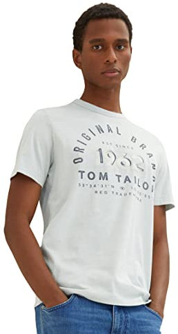 TOM TAILOR Herren T-Shirt mit Print aus Baumwolle