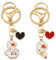 Hoshisea 2 Stücke Ente Schlüsselanhänger, Schlüsselanhänger Entchen, Schöne Ente Keychain, für Schlüsselring Anhänger, Geldbörse Dekoration, Schlüsselanhänger Geschenk