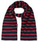 modAS Unisex Bretonischer Schal mit Streifen und uni verschieden Farben - Herrenschal Damenschal Kinderschal 20x160 cm in Blau-Rot