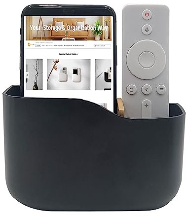 SUNFICON Selbstklebende Fernbedienungshalter, Universal-Halterung für Media-Player, Controller, Wandmontage, Fernbedienung, Organizer, Box, schwarz