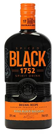 BLACK 1752 Liqueur 70cl, 35% ABV | Spiced Spirit Drink from Latvia | Herbal Bitters, Apéritif, Digestif, Liqueur