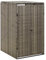 vidaXL Single Wheelie Bin Shed in Grey, 70x80x117 cm, Made From Durable and Weather-resistant Poly Rattan with Stable Powder-coated Steel Frame