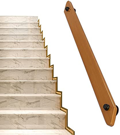 Holztreppen-Handlauf für drinnen und draußen, komplettes Set, Treppengeländer für ältere Menschen, Rutschfester Treppenhandlauf für Korridor, Dachboden, anpassbar (140 cm)