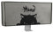 kwmobile Computer Monitor Cover Compatible with 34-35 monitor - Meow Cat Grey/Black