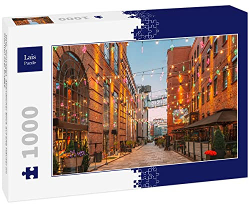Lais Puzzle Oslo, Norwegen. Abendlicher Blick auf alte Häuser im Stadtteil Aker Brygge 1000 Teile
