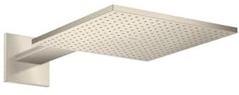 hansgrohe AXOR ShowerSolutions Kopfbrause 300/300 2jet,Wandanschluss, Brausearm 450 mm, 35318820, Farbe: Brushed Nickel