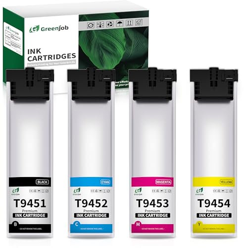 Greenjob T9451-T9454 Ersatz für Epson Patronen T9451 T9452 T9453 T9454 Kompatibel mit Epson Workforce Pro WF-C5210 WF-C5290 WF-C5710 WF-C5790, WF-C5210DWF WF-C5290DWF WF-C5710DWF WF-C5790DWF (4-Pack)