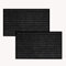 Imperial Rooms Black Door Mat Non Slip –2 Pack Rubber mat 40x60cm Machine Washable Door Matts indoor Dirt Trapper Super Absorbent Door Mats Outdoor