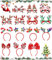 SOBEAU 14 Stück Brillen Haarreif Weihnachten,Weihnachtsbrillen Partybrillen Spassbrillen Weihnachten Rentier Kostüm Stirnbänder Tannenbaum & Weihnachtsmann Kopfbedeckung