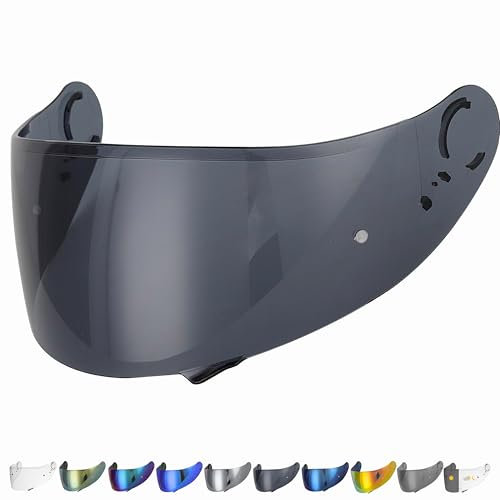 Everalo Kompatibel mit Shoei GT air 2 Visier - Gt Air - Neotec - Opticson - Cns1 - Helmvisier Pinlock Ready - Anti-Kratzer und Anti-Beschlag (Schwarz 80%)