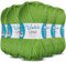 Wollidu Lina Wolle zum Stricken und Häkeln 500g 80% Polyacryl 20% Schafwolle Mulesing-frei Oeko-Tex 5x 100g/90m Häkelwolle/Strickwolle - Grün