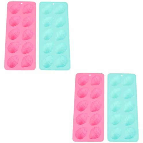 HOMSFOU 4 Piezas molde para hornear pasteles horneado de de pascua molde de silicona decoración Dulce de azúcar molde de chocolate bandeja de helados Decorar herramienta