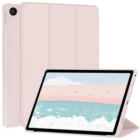 FANSONG Case for Lenovo Tab M10 Plus (3rd Gen) 2022, Tablet Cover for Lenovo M10 Plus 10.6 inch TB-125F TB-128F TPU With Auto Wake/Sleep Magnetic Closure Smart Cover Flip Stand Lightweight (Pink)