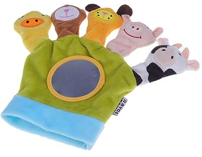 BESTonZON Handpuppe Tiere Fingerpuppe Spielzeug -Handhandschuhe Party mitgebsel Kinder kinderparty mitgebsel Plüschtier Handschuhe für Kinder Puppenhandschuhe beschwichtigen Marionette