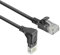 ACT Câble réseau CAT6A coudé à 90° vers le bas - U/UTP LSZH - Câble LAN fin 3,6 mm - Câble Ethernet flexible avec fiche RJ45 - Pour une utilisation dans les centres de données, 0,25 m - vers le bas