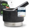 Diemker Premium Granit Mörser mit Stößel, Ø 14 cm, Edelstahlfuß, – Gewürzmörser, Groß, Moerser, Stein Moerser, Grillzubehör, Mortar, Pestle, Pesto, Nüsse (Granit und Edelstahl)