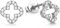 Evensee Vierblättrige Kleeblatt Ohrringe Silber 925 Für Damen,Hypoallergene Zirkonia Klee Ohrstecker,Mode Schmuck Hochwertig Clover Earrings Geschenke Für Frauen und Mädchen