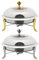 Biniliubi - Calentador de platos con tapas de acero inoxidable, cocina para comedor con placa de cocina profesional, mantenimiento caliente recipiente plato calor buffet Chafing Dish placa calefactora