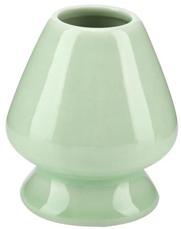 Nikou Support de Fouet, Support de Fouet Matcha Support en Céramique pour Matcha Chasen en Bambou pour Accessoires de Service à Thé(Vert, 1pc)