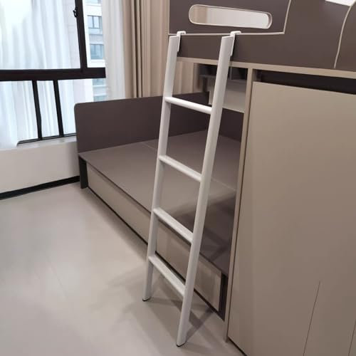 Scala per Soppalco Scala Bianca per Letto a Soppalco con 2 Ganci, Scala da Arrampicata a Castello da 1,4 M/1,5 M per Appartamenti Dormitorio, Scalette Laterali per Camper Portatili/scala per Barca(Siz