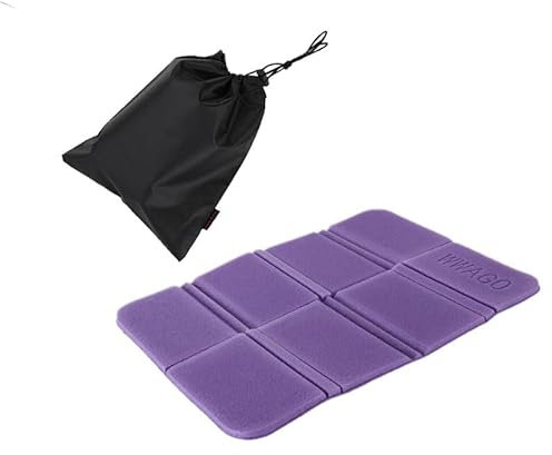 Hrlace Sitzkissen Outdoor Faltbares Sitzkissen Kinder Sitzmatte mit Tragetasche Wasserdicht Spielplatz Matte Sitzmatte Camping Picknick Wandern Gadget Nässeschutz für Outdoor Camping Lila
