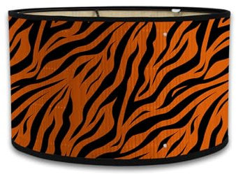 FANSU Lampenschirm fuir Tischlampe, Leopardenmuster Lampenschirm Hängelampe Lampenabdeckung für E27 Stehlampe Tischlampe Deckenleuchte Wohnzimmer Deko (Orange,30x30x20cm)
