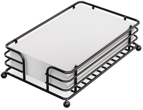 Soporte para toallas de invitados, servilletero para baño, bandeja moderna para toallas de papel de hierro, soporte plano desechable para toallas de mano, dispensador de servilletas rústico,