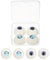 PATIKIL 32 mm Realistic Eyes Big Eyeballs, 2 Pair Acrylic Scary Half Round Fake Eyes Props for Halloween Party Horror Mask DIY Craft Decoration, Light Blue Dark Blue