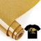 IModeur Glitter Gold Iron on Vinyl — 30.5 x 153 cm Heat Transfer Vinyl for Fabric, PET Backing Gold Vinyl for T-Shirts, Clothes, Hats, Bags and Other Textiles, HTV Vinyl Roll Easy to Weed