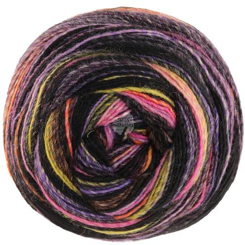 LANA GROSSA Gomitolo Magico | Dochtgarn mit Farbverlauf | Handstrickgarn aus 60% Schurwolle & 40% Polyacryl | 200g Wolle zum Stricken & Häkeln | 700m Garn FB 3030