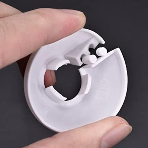 Lot de 20 cache-tuyaux de radiateur pour tuyaux de diamètre 12 mm à 20 mm, anneaux de colliers de tuyau de chauffage (16 mm)