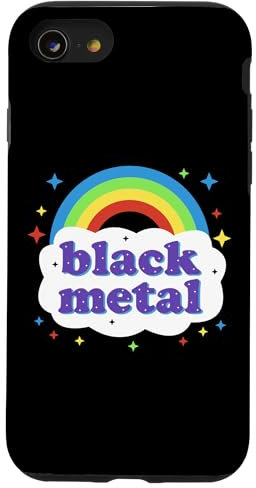Hülle für iPhone SE (2020) / 7 / 8 Black Death Metal Heavy Rock-Musik Kawaii Rainbow Aesthetic