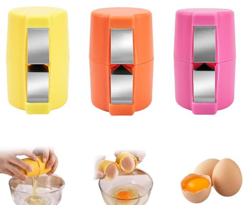 3 ouvre coquilles d'oeufs, casse - oeufs à main, éplucheur d'oeufs, outil de déchiquetage d'oeufs crus, séparateur d'oeufs, outil de cuisine créatif