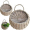 Pesoncarl Pots de Fleurs, planteur Suspendu 2pcs Natrual rotin jardinière Vintage Mur Panier de Rangement de Rangement