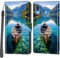 Handyhülle für Samsung Galaxy A40 Hülle, Magnetische Flip Stoßfeste Schutzhülle mit Standfunktion Kartenfächern Klapphülle Handytasche Boot