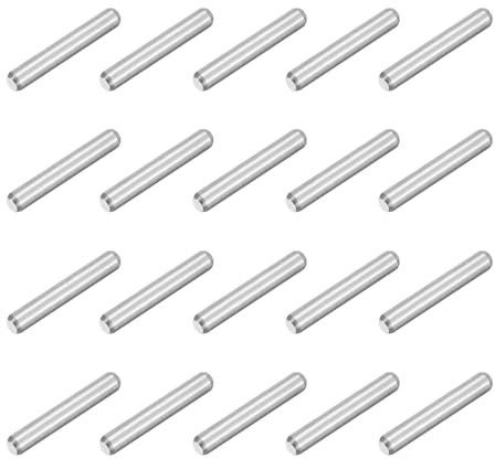 QUARKZMAN 80pz Spina Centraggio Perni 304 Acciaio Inossidabile M2 x 12mm Cilindrica Perno Supporto Mensole Perno Parallelo per Produzione Meccanica Industria Installazione Mobili, Argento