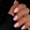 SXVME Baby Pink False Nails Short Medium Square, Gel Press on Nails Coffin Medium Glossy Fake Nails Set Solid Color Acrylic Nail Natural Fit Reusable Stick on Nail for Women Daily Wear, in 30 Pcs