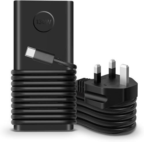 130W USB C Laptop Charger Compatible Dell XPS 9575 9500 9510 9520 9530 9700 9710 9720 9730 Latitude 5520 5510 5420 7410 7310 7210 9410 9510 9520 Precision 5530 5550 5560 5570 5750 5760 3560 3550