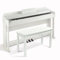 Digital Piano 88 Weighted Keys Hammer Action with Piano Bench, 88 Key Piano Keyboard Fully Weighted, Electric Piano Keyboard 88 Keys with 3 Pedals, Built-In Speakers, USB/MIDI, Furniture Stand (White)
