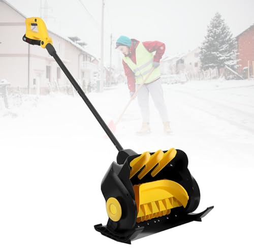 Pala Neve Portatile Soffiatore Neve Compatto Mini Spazzaneve Elettrico 21V Leggero E Pieghevole Pala Neve 16 Pollici per Casa Giardino E Inverno(Battery x1)