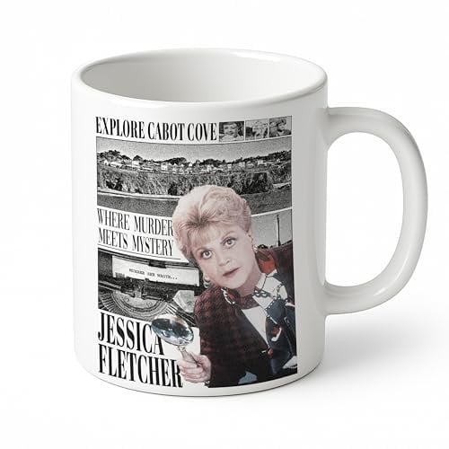 Zefiro Around Nature Tazza Mug Divertente Jessica Fletcher Explore Cabot Cove - Idea Regalo per Appassionati Serie TV Uomo Donna - Ceramica Bianca - Grafica personalizzata