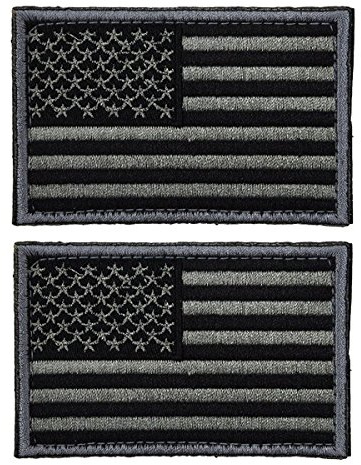 Bandiera patch USA tattiche toppa autoadesiva US emblema uniforme patch Pack di 2