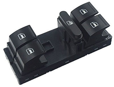 Twowinds - Interrupteur Lève-vitre Compatible avec VW Polo 5 (2005-2014) Caddy, Golf (2010-2013) Sedan (2005-2010) - Porte Avant Gauche (côté conducteur) - 1K4959857B - Commande Vitre - Bouton