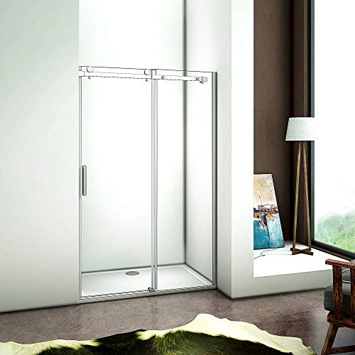 115cm Verstellbereich von 111-115cm Duschabtrennung Nischentür Dusche aus 8mm Sicherheitsglas mit Nanobeschichtung T2
