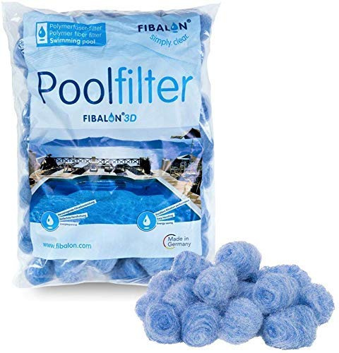 FIBALON 3D Polymerfaserfilter Poolfilter | hochinnovativ & wirksam | 1050g ersetzen 75kg Filtersand | für alle gängigen Filter geeignet - 3 x 350g