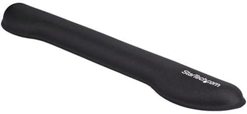StarTech.com Repose-Poignet en Mousse pour Clavier Ergonomique - Coussin rembourré antidérapant pour Clavier d'ordinateur Portable ou de Bureau - Repose-Main et accoudoir en Nylon Doux Noir (WRSTRST)